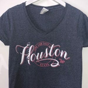 NWT Houston Texas heather blue shirt size SP